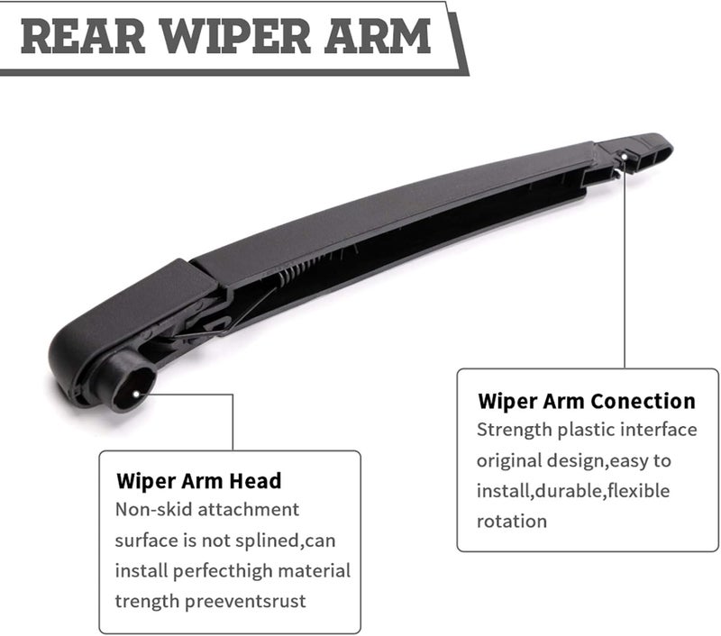 HODEE Rear Wiper Arm Blade Nut Set Replacement for Mercedes-Benz GLK250,GLK350, E350,E63 AMG 2010-2015,Rear Windshield Wiper Cover Accessories Assembly, Wiper Cap Set for Back Window, OE:2128201945 - Image 4